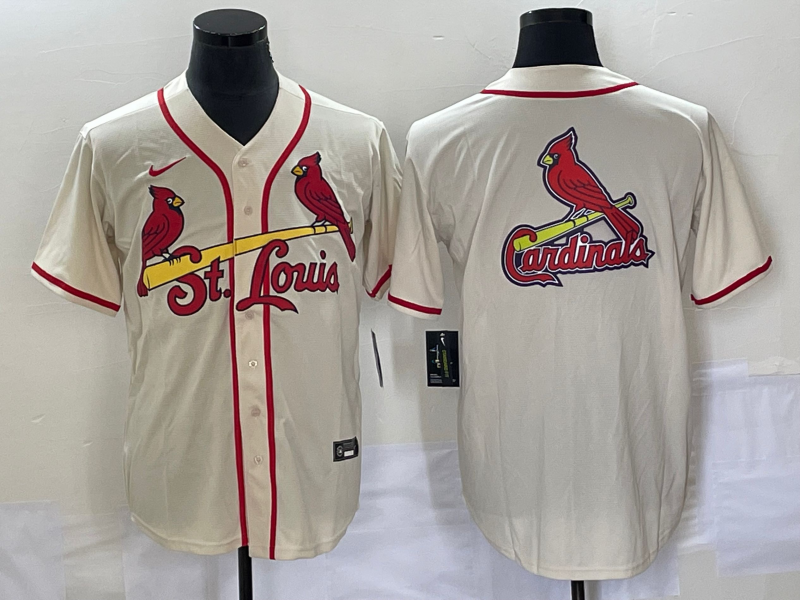 Men's St. Louis Cardinals Cream Alternate Team Jersey